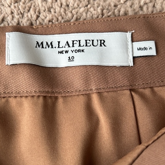 M.M. Lafleur The Remy Skirt Washable Wool Twill Tan - Picture 6 of 10